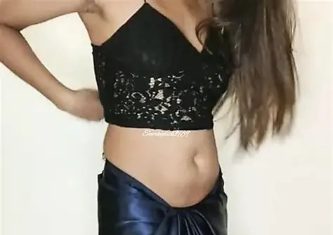 Beautiful girl stripping sari and rubbing her pussy